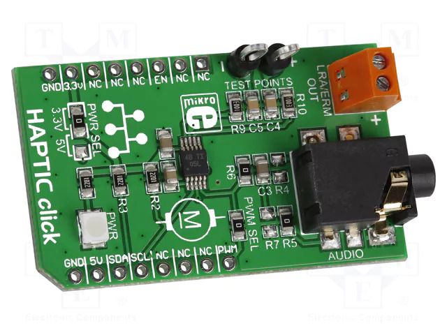 Click board; prototype board; Comp: DRV2605LDGST; 3.3VDC,5VDC MIKROE MIKROE-2025