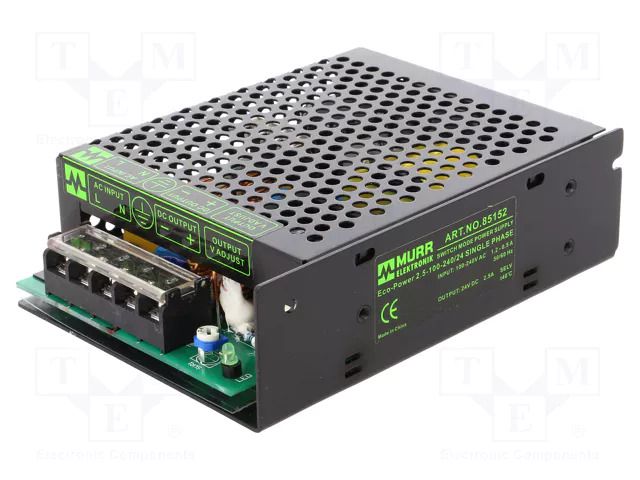 Power supply: switching; for building in,modular; 60W; 24VDC MURRELEKTRONIK MURR-85152
