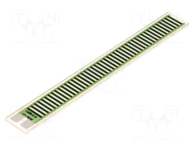 Resistor: thick film; heating; glued; 2.4Ω; 60W; 76.2x9.53x1mm TELPOD GBR619-12-60-2