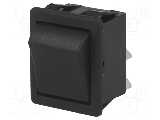ROCKER; DPST; Pos: 2; ON-OFF; 16A/250VAC; black; none; 1550 BULGIN AE-C1550ATAAD