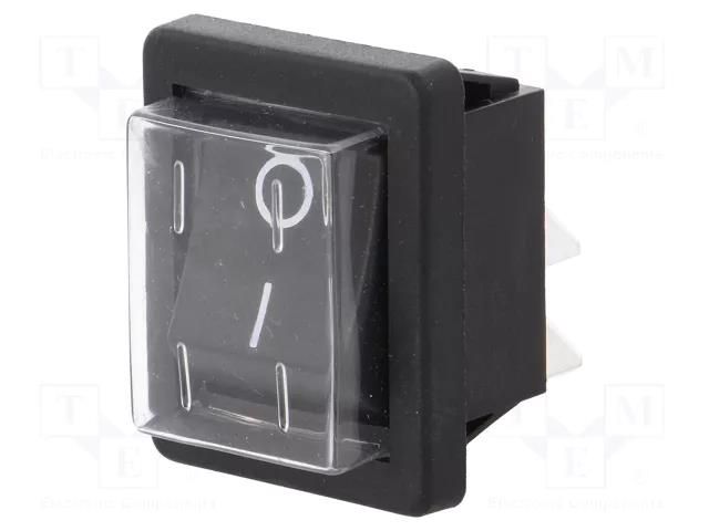 ROCKER; DPST; Pos: 2; ON-OFF; 16A/250VAC; black; none; 1350 BULGIN AE-C1350ALGAE