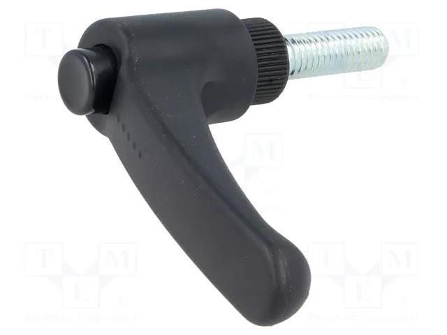 Lever; adjustable; Thread len: 25mm; Lever length: 63mm; -30÷130°C ELESA+GANTER ERX.63P-M8X25-C1