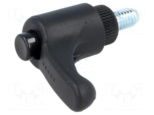 Lever; adjustable; Thread len: 10mm; Lever length: 30mm; -30÷130°C ELESA+GANTER ERX.30P-M6X10-C1