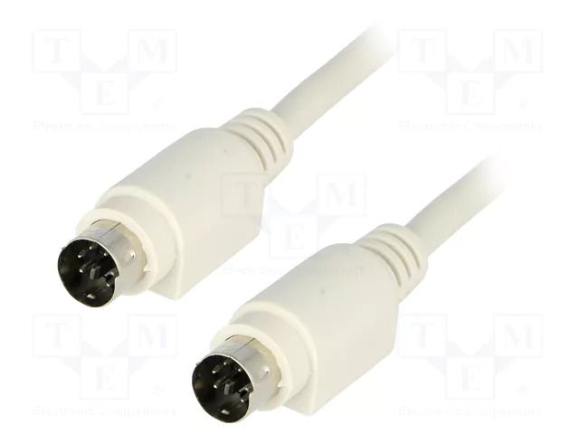 Cable; PS/2 plug,both sides; Len: 2m; connection 1: 1; Øcable: 5mm BQ CABLE C-PS2WW/2
