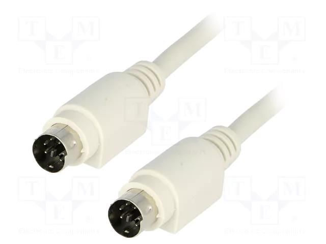 Cable; PS/2 plug,both sides; Len: 2m; connection 1: 1; Øcable: 5mm BQ CABLE C-PS2WW/2