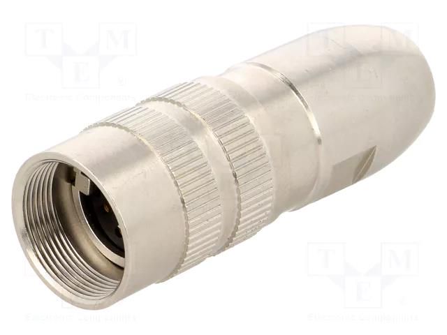 Connector: M16; plug; female; PIN: 12; 3A; 60V; soldering; for cable LUMBERG 0322-12