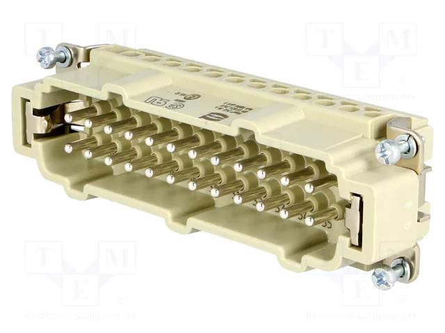 Connector: HDC; contact insert; male; 16A; 500V; Han E®; PIN: 24 HARTING 09330242611