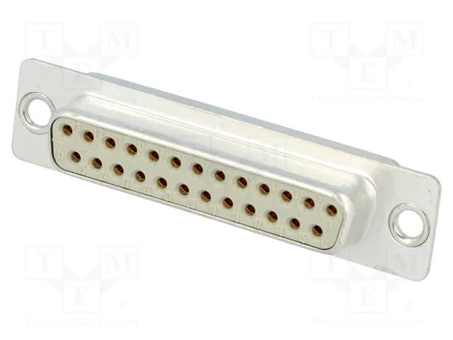 Connector: D-Sub; PIN: 25; plug; female; for cable; straight HARTING 09670254704