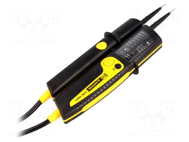 Tester: electrical; LEDs; 170÷690VAC; 16.66÷400Hz; IP64; 0Ω÷500kΩ BEHA-AMPROBE 2100-ALPHA