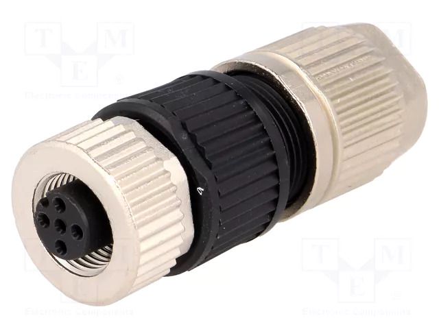 Connector: M12; plug; PIN: 4; female; HARAX; 50V; straight; IP67; IDC HARTING 21032122305