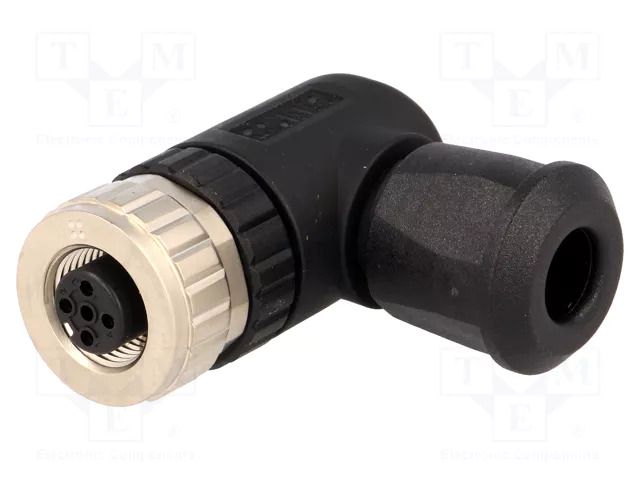Connector: M12; plug; PIN: 4; female; angled 90°; screw terminal CONEC 43-00096