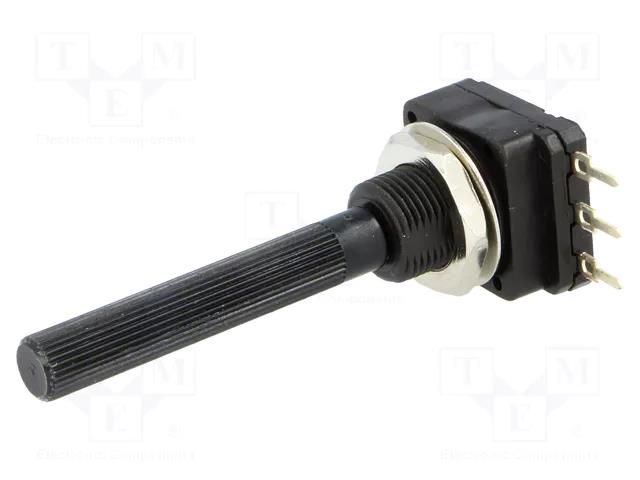 Potentiometer: shaft; single turn; 50kΩ; 100mW; THT; 6mm; plastic PIHER 6PMO-50K