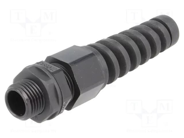 Cable gland; with strain relief; M16; 1.5; IP68; polyamide; black KSS WIRING AG-16SR