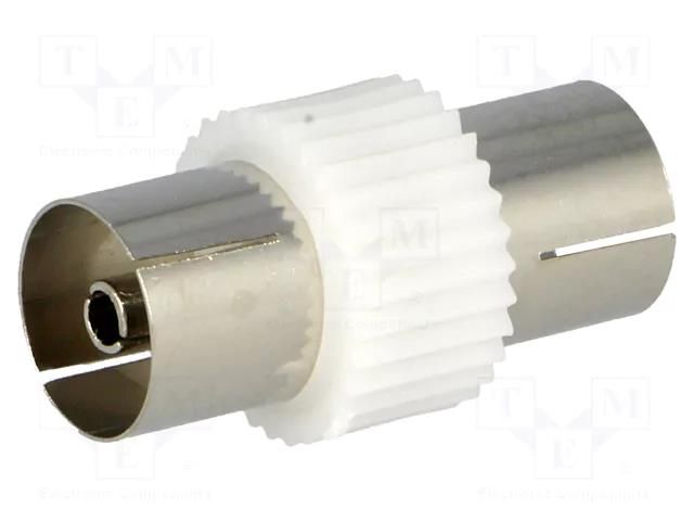 Coupler; coaxial 9.5mm socket,both sides; straight Goobay COAX-F/F