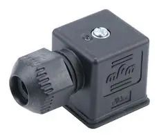 DIN VALVE CONN, 2P+GND, BRASS, 250V 1212010044