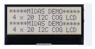 LCD MODULE, 20 X 4, COG, 4.67MM, FSTN MCCOG42005A6W-FPTLWI-V2