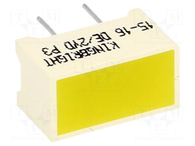 LED backlight; yellow; Lens: diffused,yellow; λd: 588nm; 9÷31mcd KINGBRIGHT ELECTRONIC DE/2YD