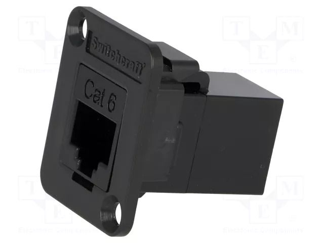 Coupler; EH; Cat: 6; RJ45 socket,both sides; Holes pitch: 19x24mm SWITCHCRAFT EHRJ45P6