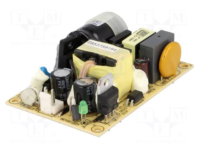 Power supply: switching; open; 25.5W; 120÷370VDC; 85÷264VAC; OUT: 1 MEAN WELL EPS-25-15
