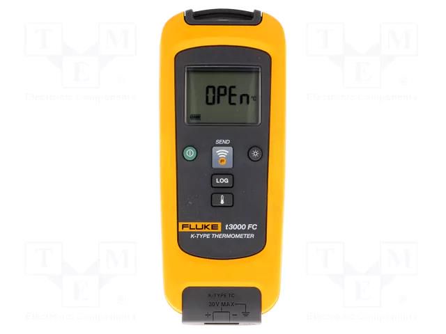 Meter: temperature; digital; LCD; 3,5 digit; -200÷1372°C; IP42 FLUKE FLK-T3000FC