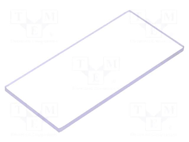Front panel; 36x72mm; panel mount enclosures COMBIPLAST OP36X72PP