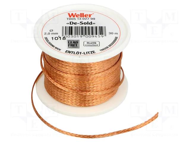 Tape: desoldering; W: 2mm; L: 30m WELLER WEL.DESOLD-2.0/30