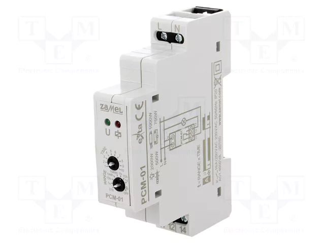 Timer; 0,1s÷10days; SPDT; 250VAC/16A; Usup: 230VAC; PCM; -20÷60°C ZAMEL PCM-02