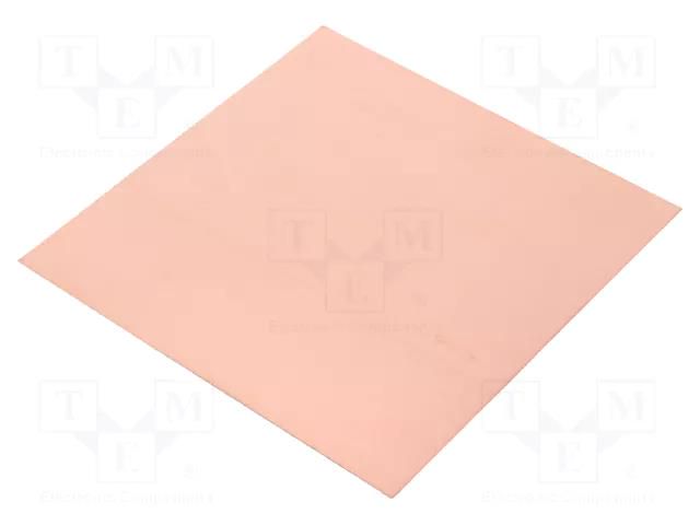 Laminate; FR4,epoxy resin; 0.6mm; L: 100mm; W: 100mm; double sided SOLDER PEAK LAM100X100EX0.6