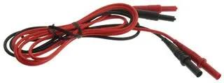 TEST LEAD SET, BLK/RED, 12.7MM, 1KV, 10A 6358