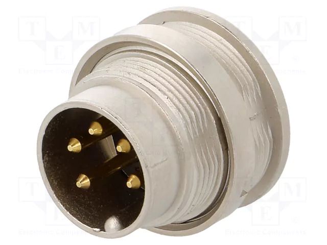 Connector: M16; socket; male; PIN: 5; 5A; 250V; soldering; straight LUMBERG SGV50/6