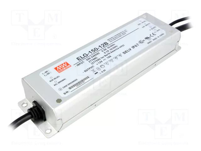 Power supply: switching; LED; 150W; 24VDC; 6.25A; 180÷295VAC; IP67 MEAN WELL ELG-150-24B