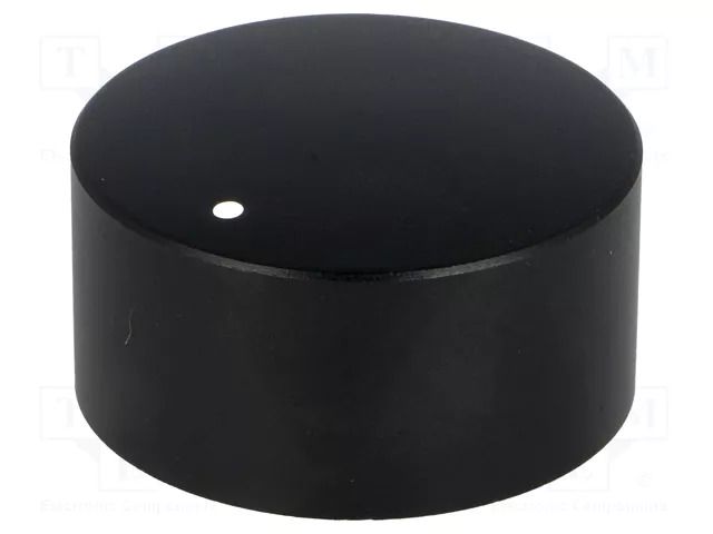 Knob; with pointer; aluminium,thermoplastic; Øshaft: 6mm; black CLIFF KMR35