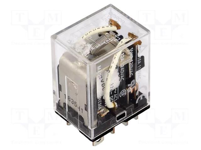 Relay: electromagnetic; DPDT; Ucoil: 12VDC; Icontacts max: 10A OMRON LY2-12DC
