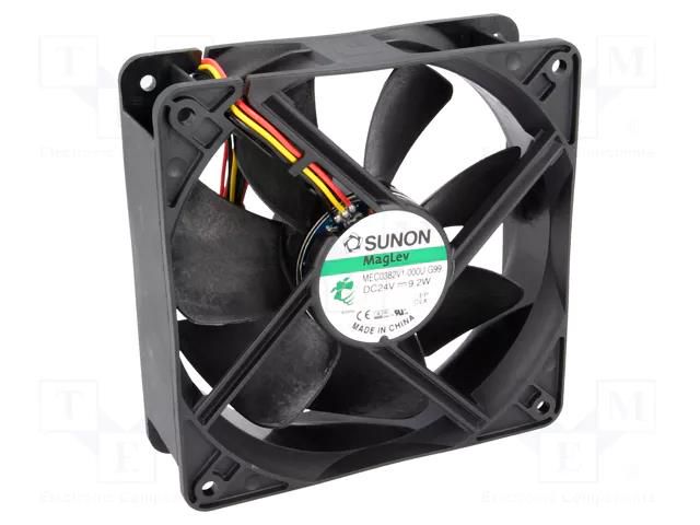 Fan: DC; axial; 24VDC; 120x120x38mm; 234.46m3/h; 44.5dBA; Vapo SUNON MEC0382V1-G99