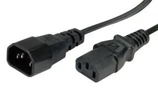 POWER CORD, IEC 320 C14 - C13, 1M 19.08.1510