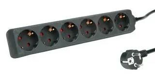 POWER OUTLET STRIP, 250VAC, 6 OUTLET 19.07.1073