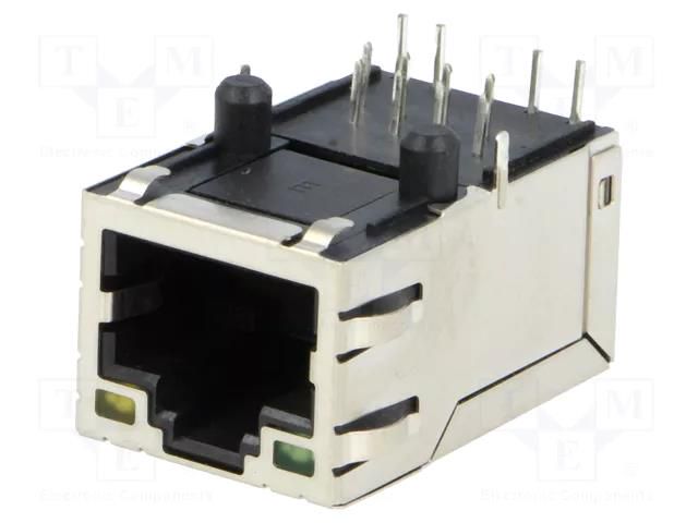 Connector: RJ45; socket; PIN: 8; Cat: 5e; with LED; 8p8c; THT MOLEX MX-48025-0002