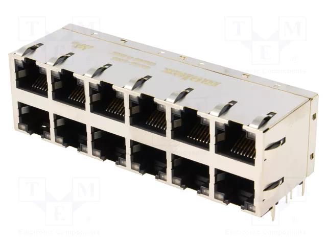 Connector: RJ45; socket; PIN: 8; Cat: 5e; gold-plated; 8p8c MOLEX MX-85728-1003