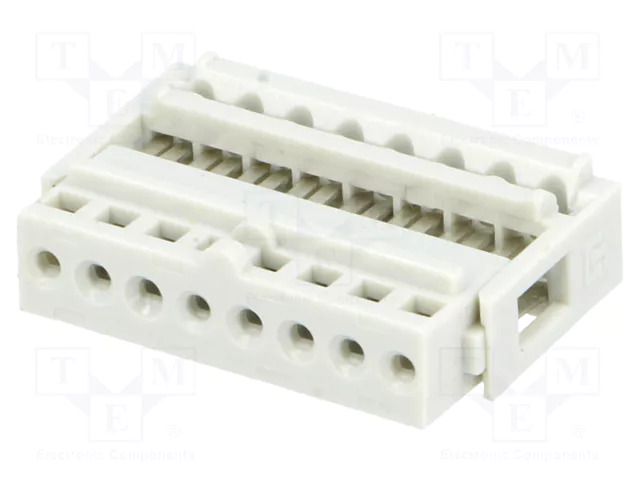 Connector: IDC; plug; female; PIN: 8; IDC; THT; 2.54mm; 1x8; 2.54mm TOMIC N1608