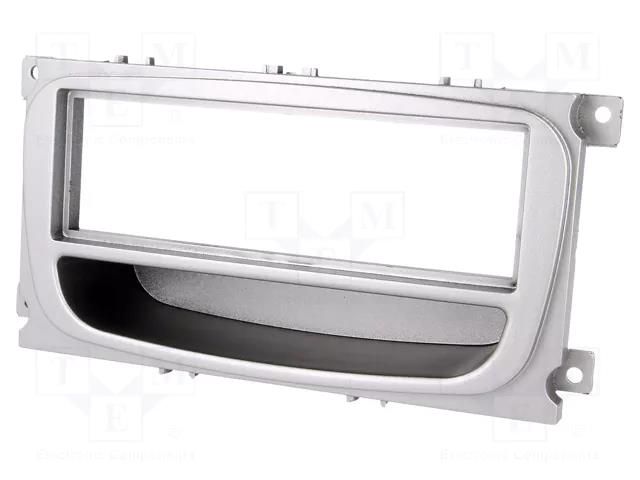 Radio frame; Ford; 1 DIN; silver COMPOTECH RAM-40.213.3
