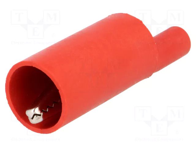 Crocodile clip; 10A; 60VDC; 30VAC; red; 4mm; Plating: nickel plated ELECTRO-PJP PJP5030-R