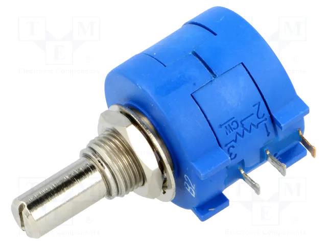 Potentiometer: shaft; multiturn; 10kΩ; 2W; ±5%; 6.35mm; linear SR PASSIVES POT2218M2-10K