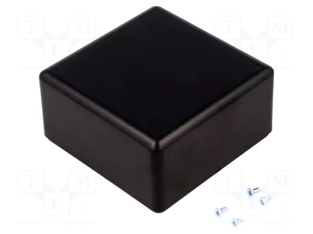 Enclosure: multipurpose; X: 69mm; Y: 69mm; Z: 37mm; SENSES; ABS; black SUPERTRONIC PP83N