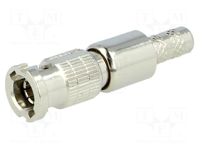 Connector: Micro BNC; plug; male; straight; 75Ω; HD-BNC; crimped AMPHENOL RF 034-1026