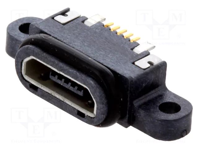 Connector: USB B micro; socket; SMT; PIN: 5; with seal; USB 2.0 ATTEND 207G-BD00