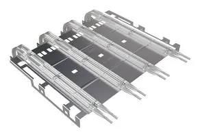 LIGHT PIPE ASSY, 1X4 GANG, OSFP CONN U6214632012P