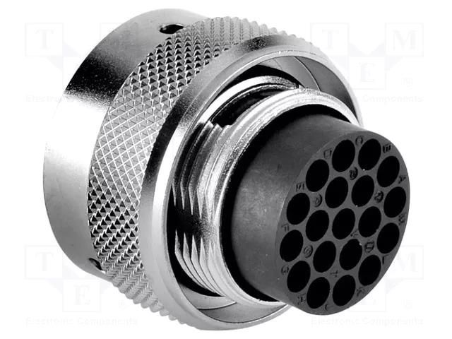 Connector: circular; plug; for cable; PIN: 19; male; w/o contacts AMPHENOL RT0616-19PNH
