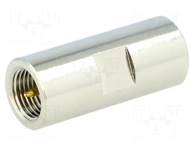 Coupler; FME male,both sides; straight; 50Ω; Insulation: POM AMPHENOL RF FME2071A2NT3G50