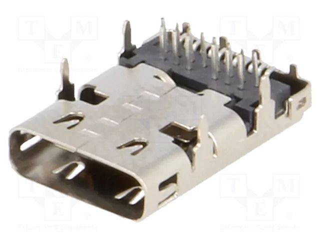 Connector: USB C; socket; THT; angled; USB 3.1 ATTEND 217B-AG01