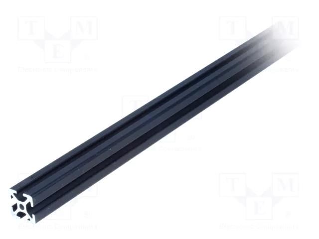 Connecting tubes; to build 3D printers; W: 20mm; H: 20mm; L: 1m KRAFTBERG K2020-I5/1M-BK